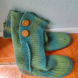 UGG Australia Green Blue Classic Cardy